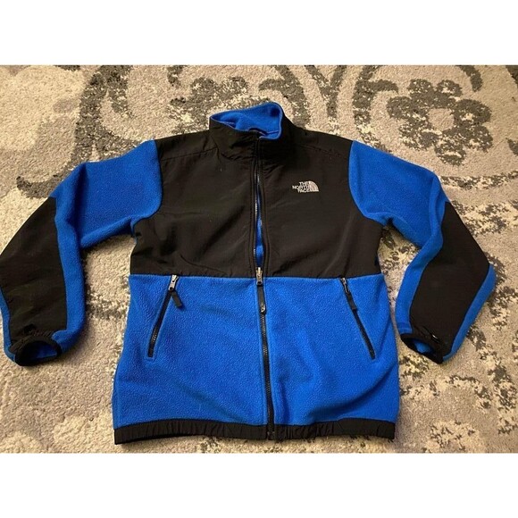 Big Kids Boys The North Face Track Coat Zip Jacket Blue Navy Large 14/16 - Picture 1 of 6